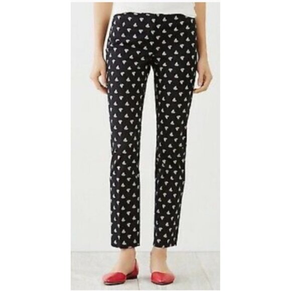 J. Jill Black Pants w/Paisley Pattern Size 10P - Picture 1 of 6